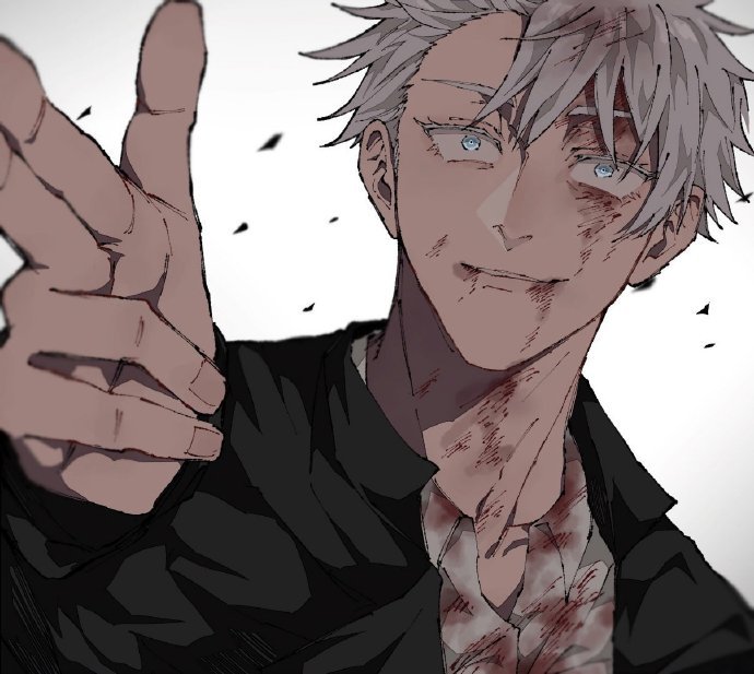 手绘超帅五条悟微信头像