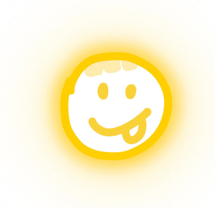 搞怪沙雕简笔画发光微信头像