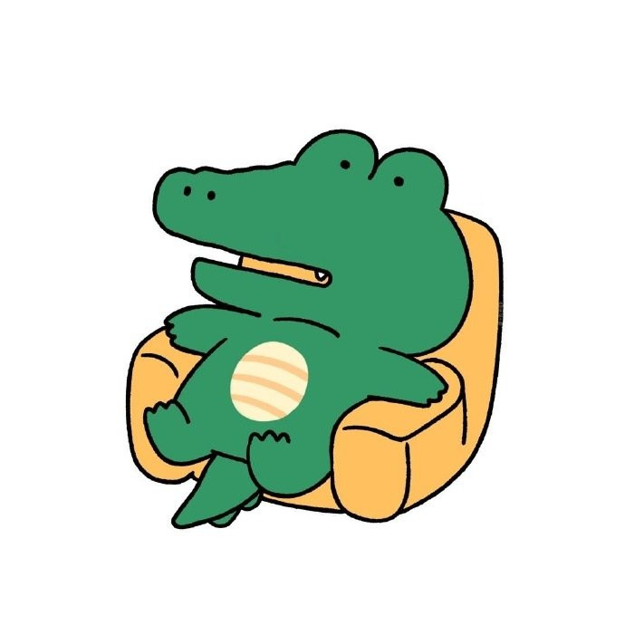 小动物瘫倒在沙发可爱微信头像