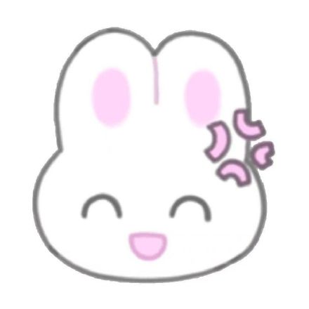手绘呆萌兔微信头像
