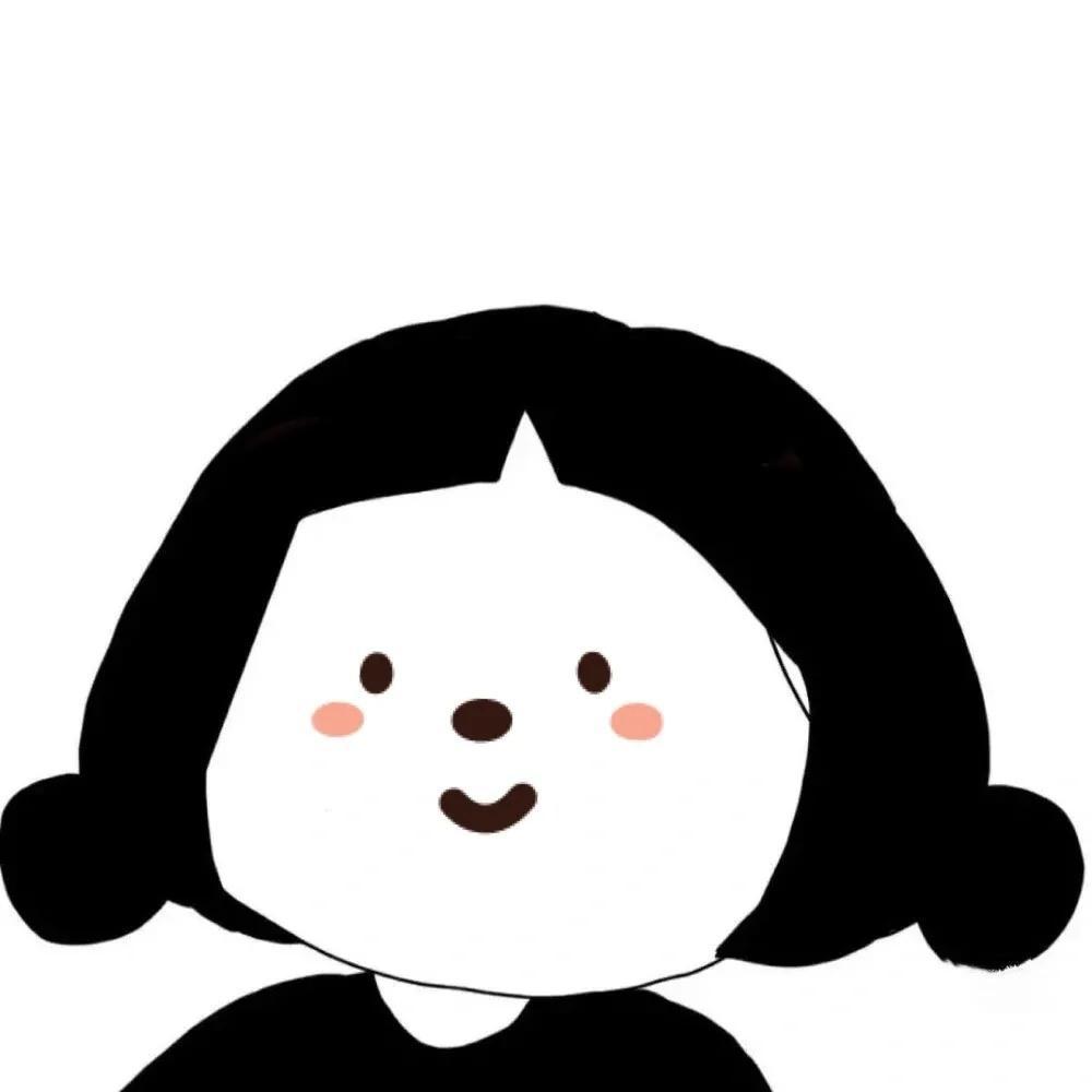 手绘可爱圆鼓鼓女生微信头像