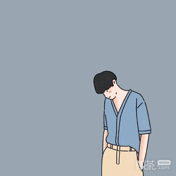 插画版简约男生微信头像