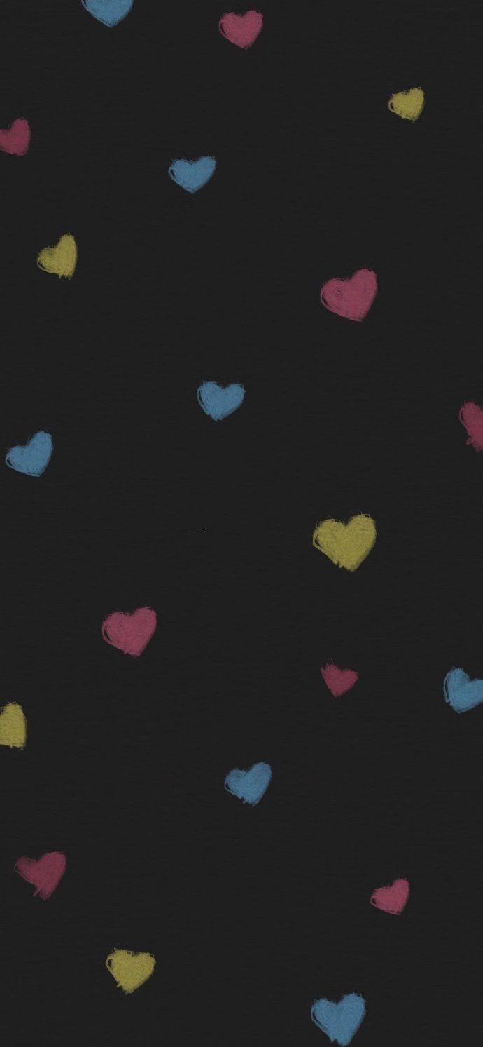 黑色的可爱画风微信聊天背景图