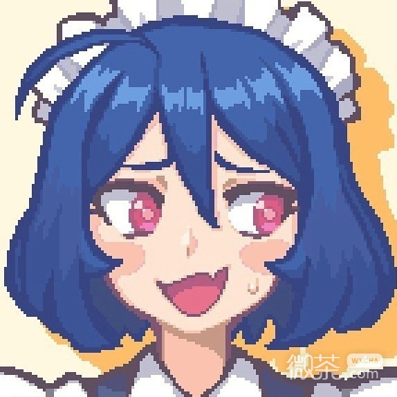 一组像素风格插画姐妹微信头像