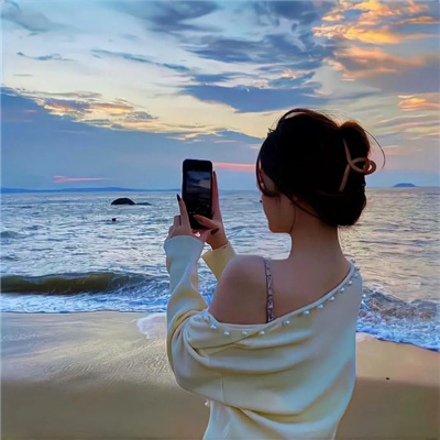 超级优质的蓝色大海女头