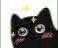 小黑猫卖萌可爱微信表情包