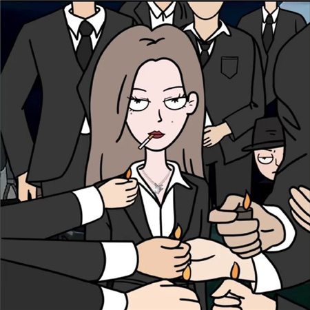 炫酷的女生动漫背景图