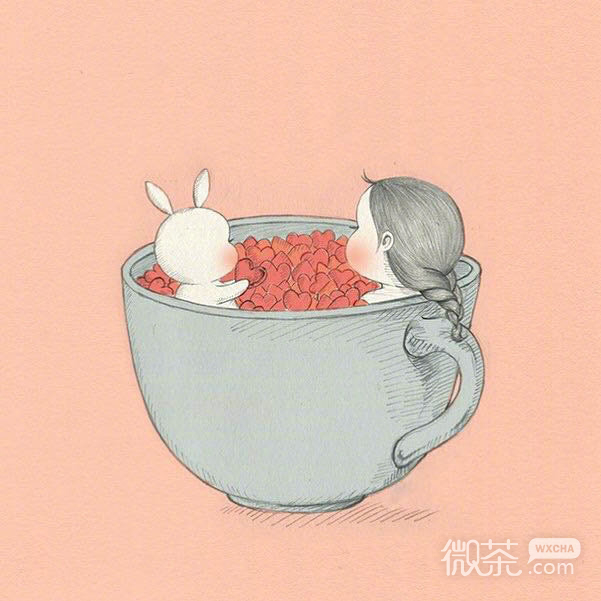 超美超可爱的卡通插画微信素材图片