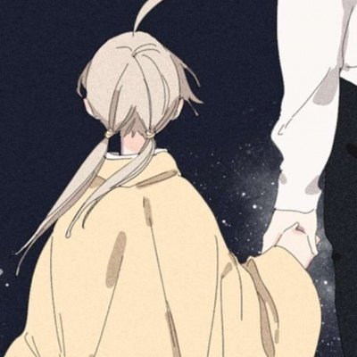 手绘二次元银发双马尾萌妹微信头像