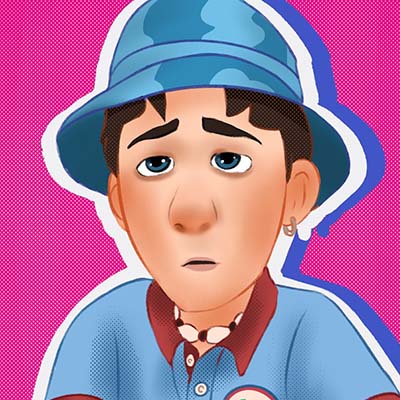 青春变形记主题的手绘头像