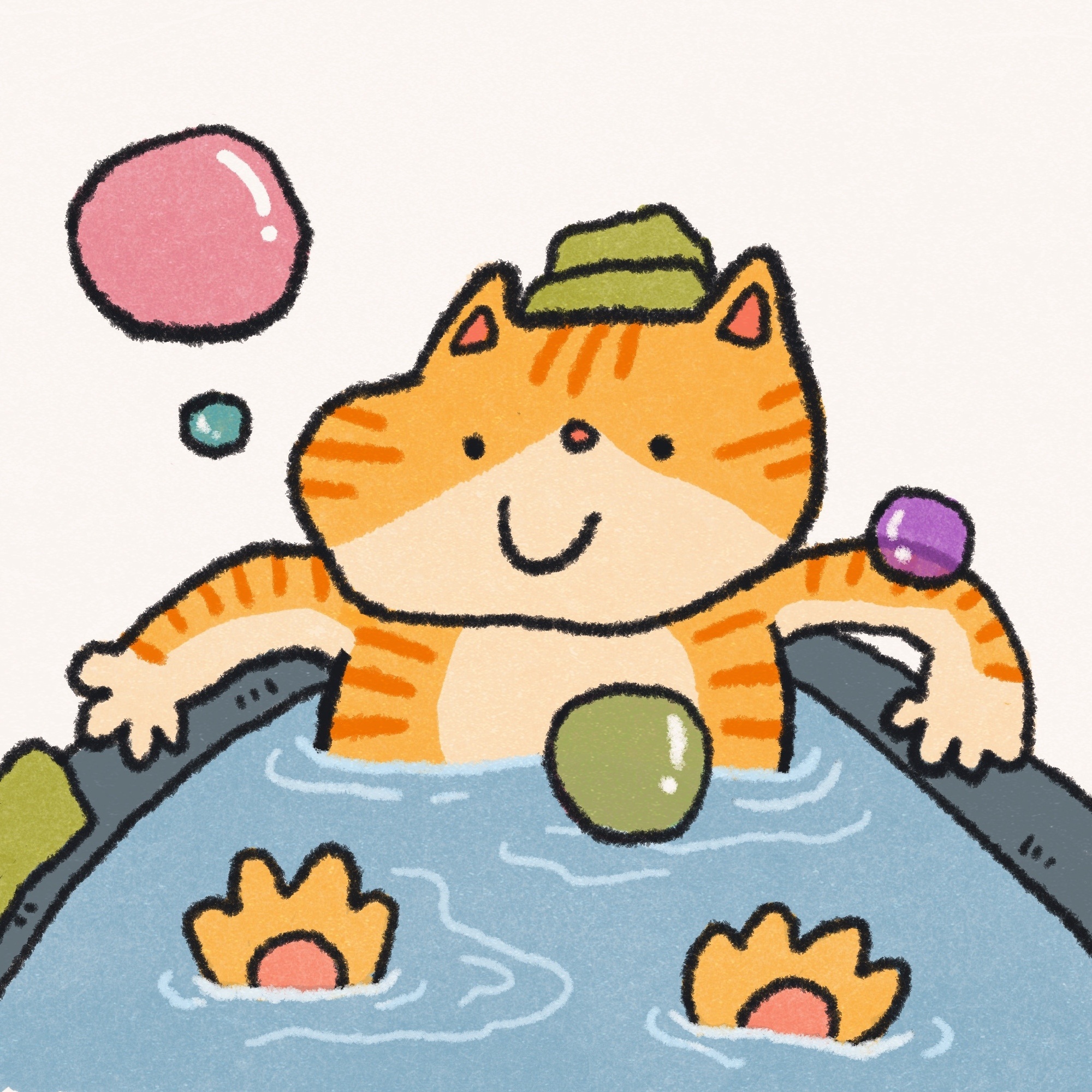 手绘可爱卡通猫猫微信头像