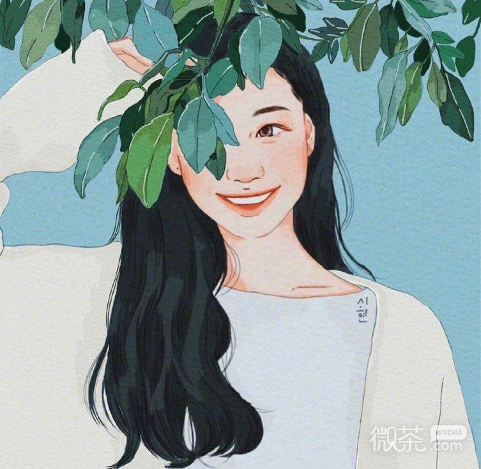 女生插画个性微信头像