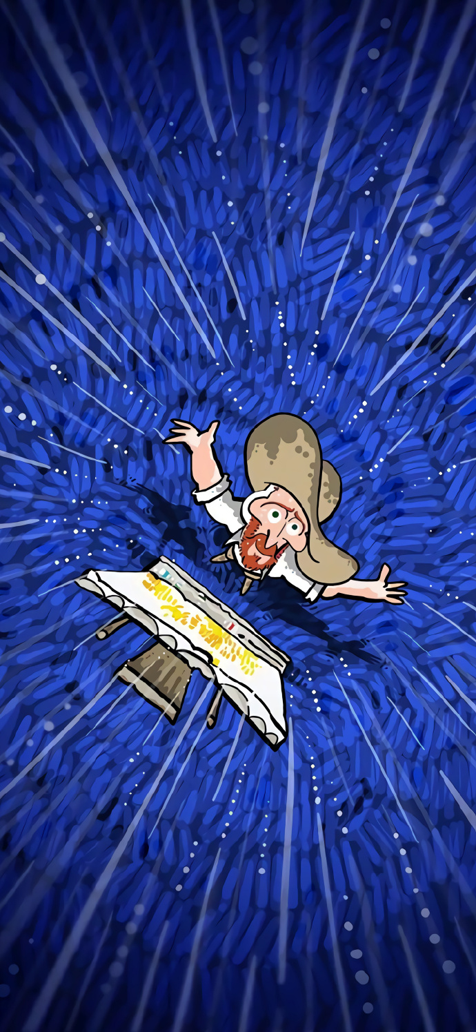 梵高插画微信朋友圈背景图
