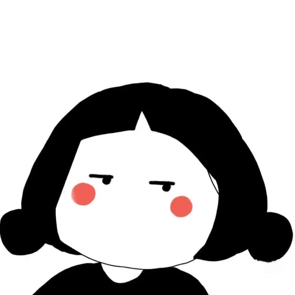 手绘可爱圆鼓鼓女生微信头像