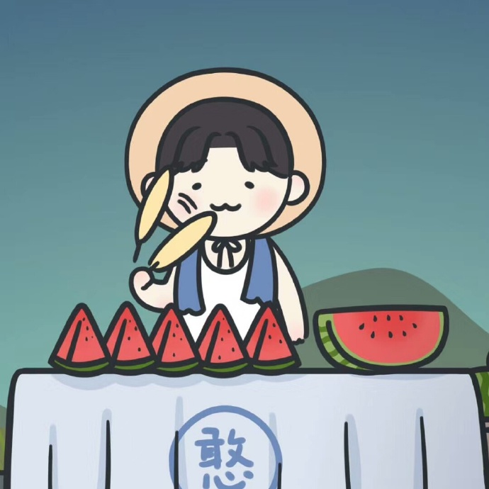 适合夏天的一组可爱情侣微信头像