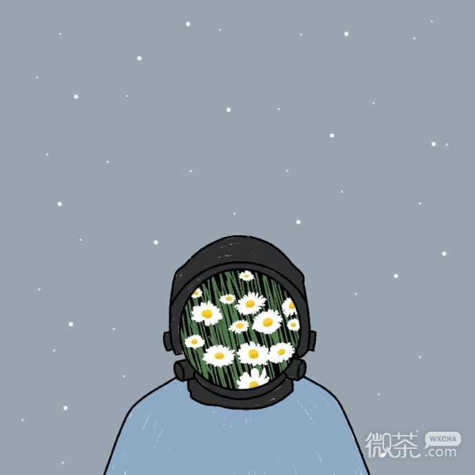 插画版简约男生微信头像