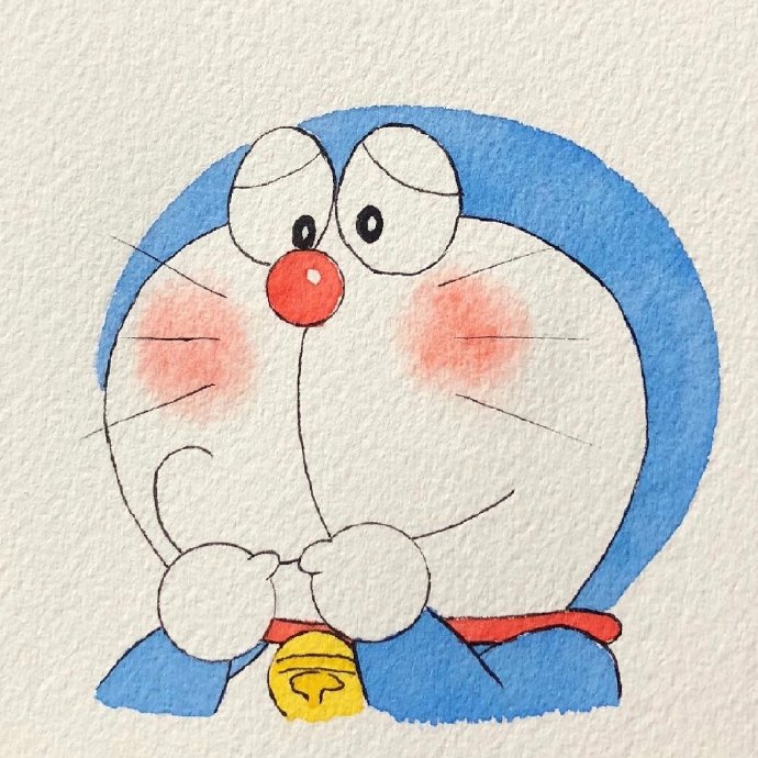 蓝胖子哆啦A梦可爱手绘头像
