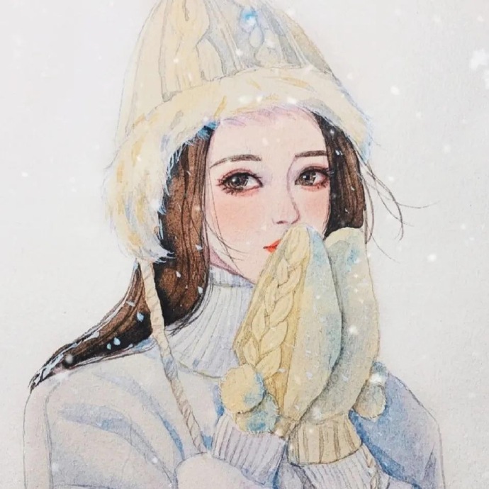 手绘版闺蜜微信头像