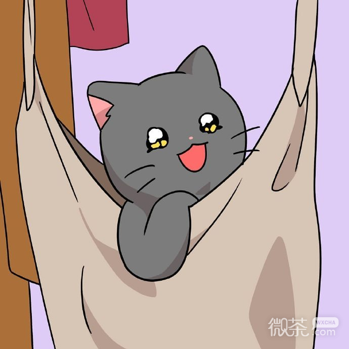 可爱猫咪插画微信朋友圈背景图