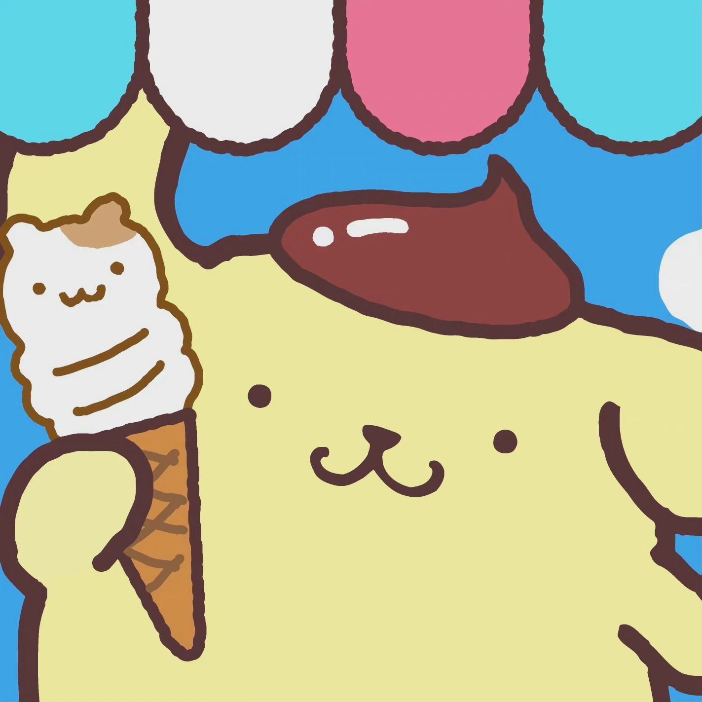 敲可爱的布丁狗微信头像