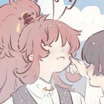 甜蜜宠溺的搞怪动漫情侣微信头像