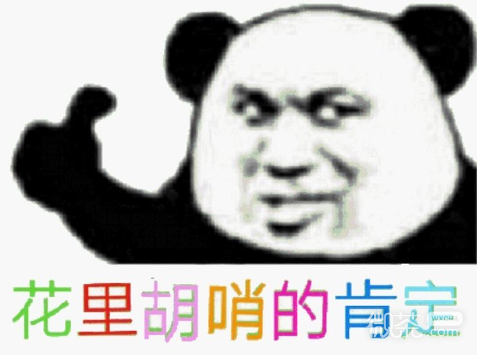 彩虹屁夸人熊猫头微信表情包