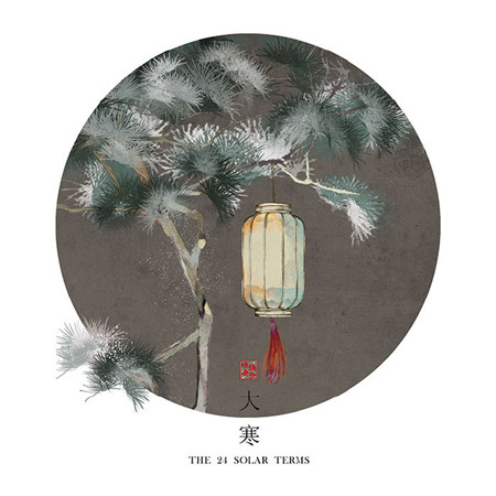 超好看的二十四节气古风插画微信素材