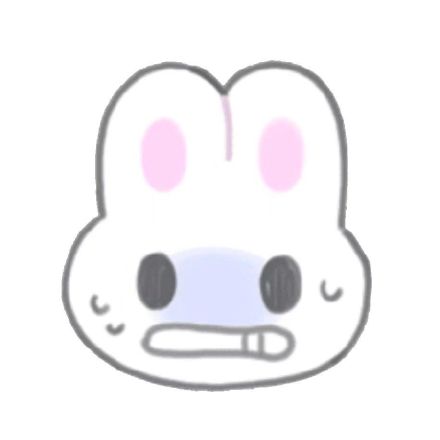 手绘呆萌兔微信头像