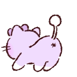 紫色可爱小猫Bora动态微信表情包