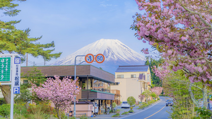 富士山的初夏微信素材图片