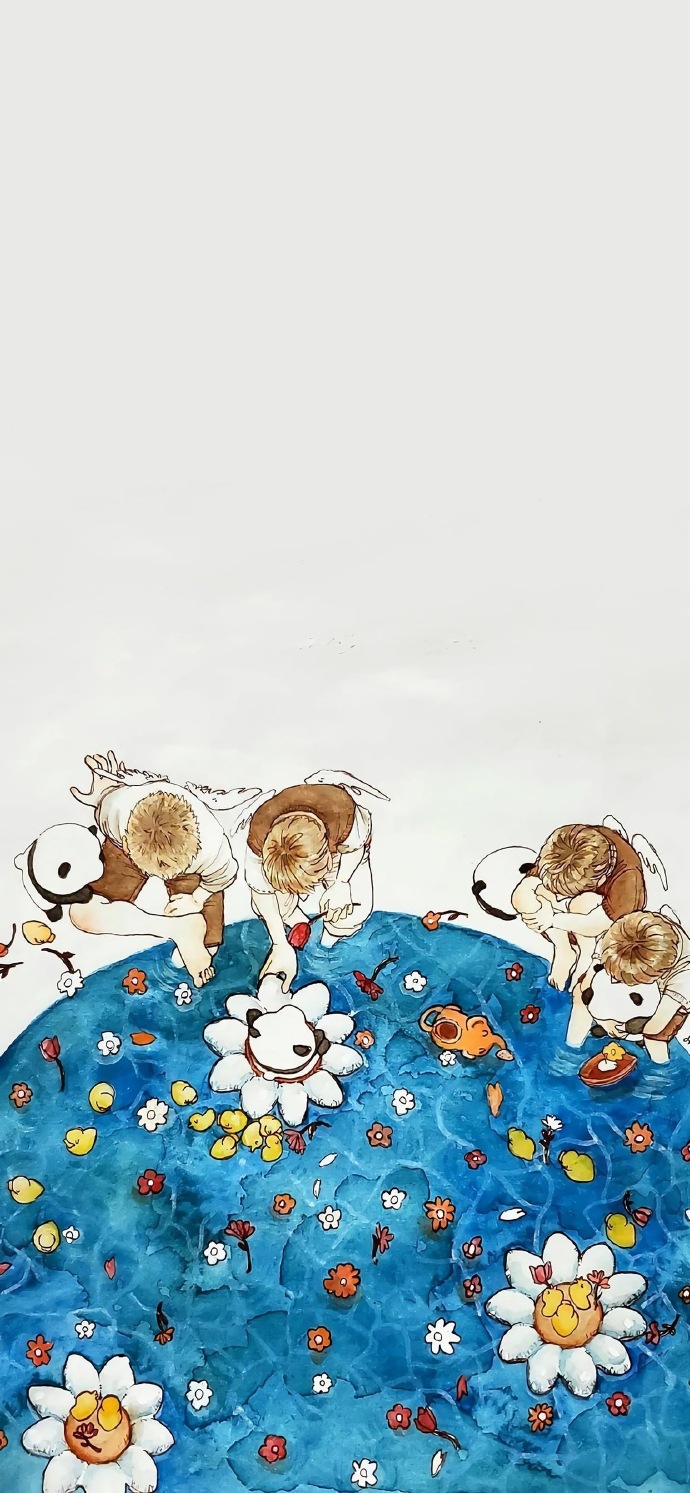 温柔又治愈的可爱插画朋友圈配图