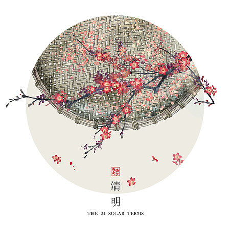 超好看的二十四节气古风插画微信素材