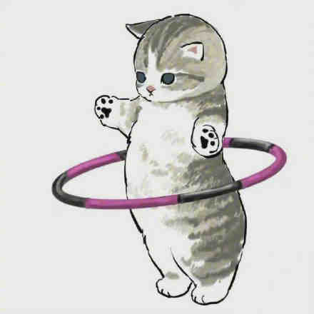 猫咪减肥计划可爱微信表情包