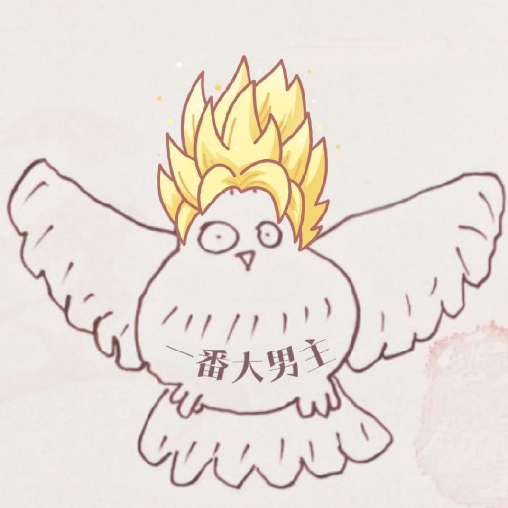 手绘猫头鹰可爱微信头像