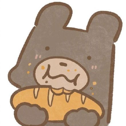 食物上的小熊脸可爱微信头像