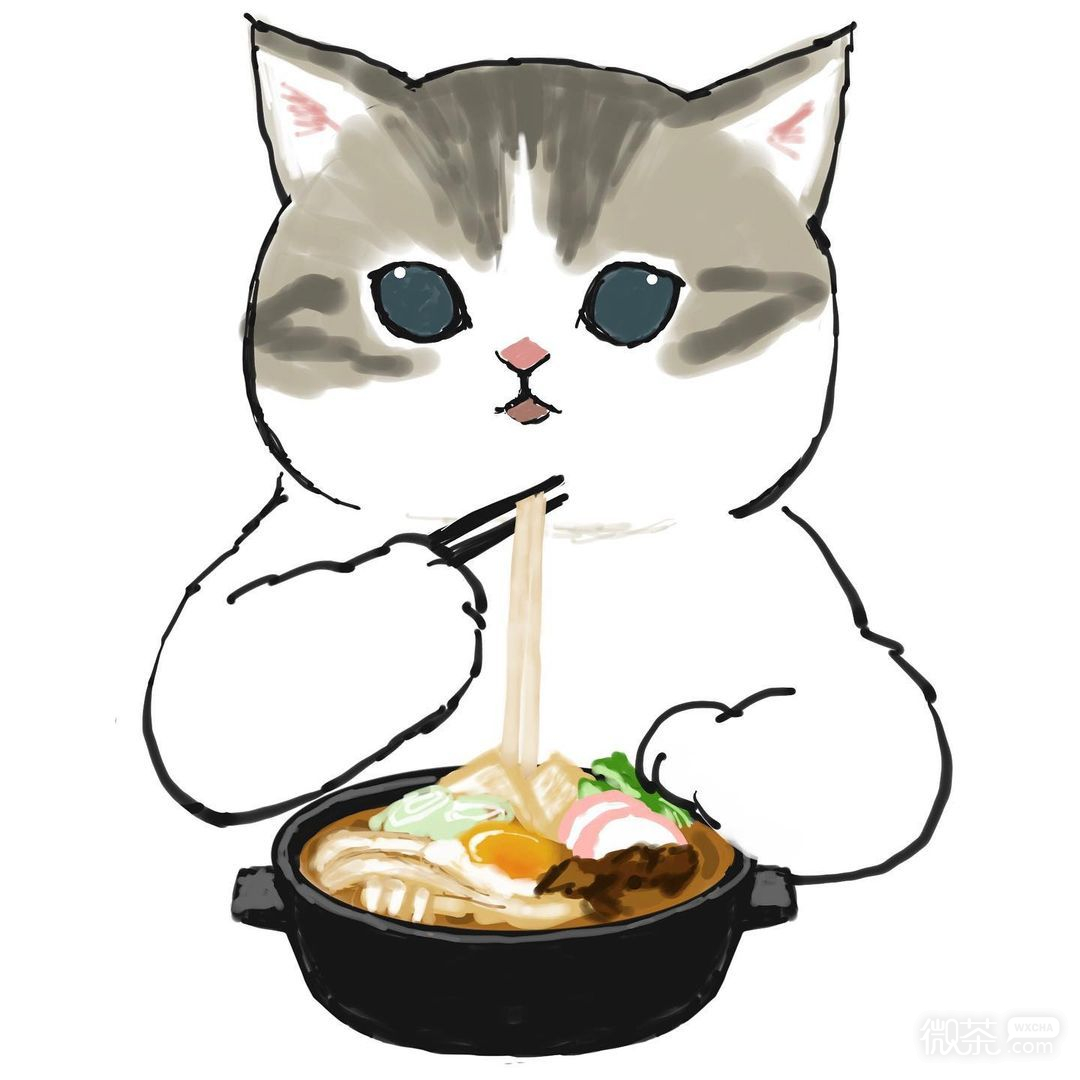 猫猫干饭微信头像