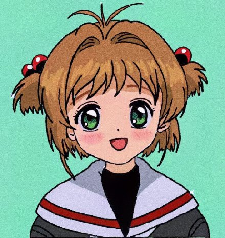 手绘百变小樱情侣微信头像