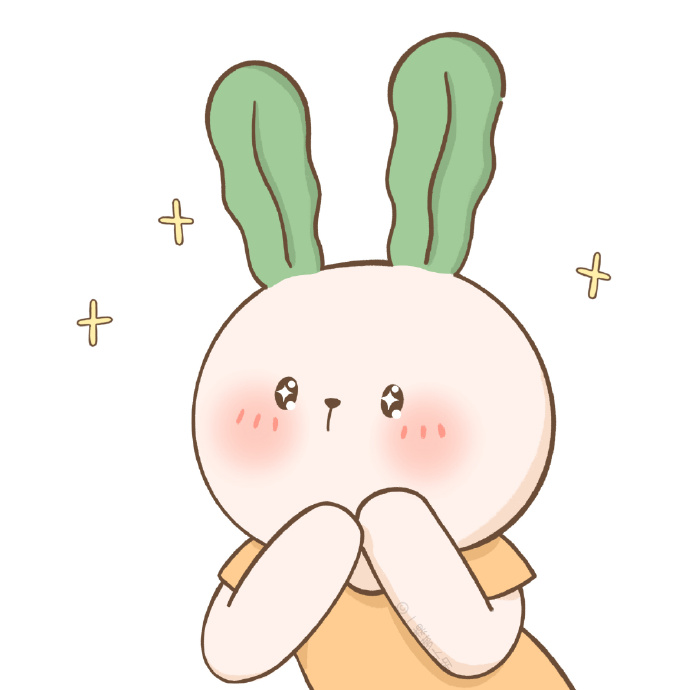 卡通兔兔喜爱胡萝卜微信头像