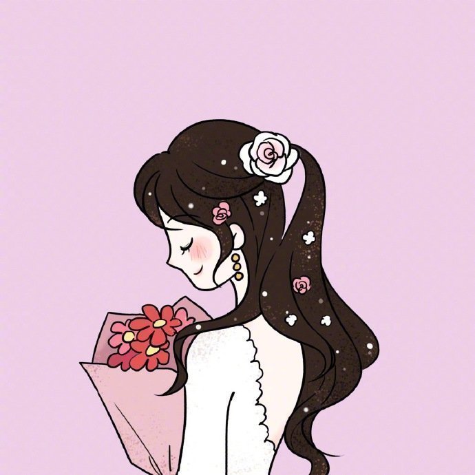 插画版可爱萌萌哒的萝莉微信头像