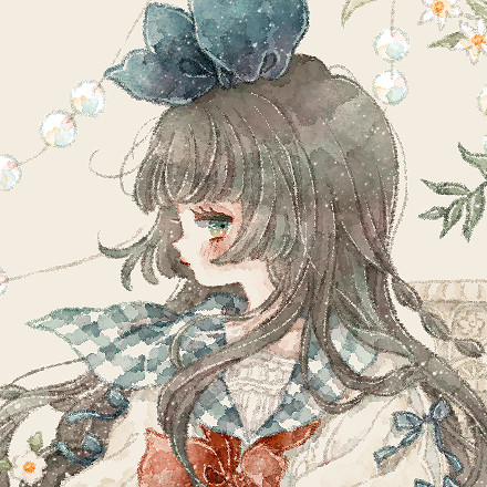 手绘洛丽塔复古甜美女生微信头像