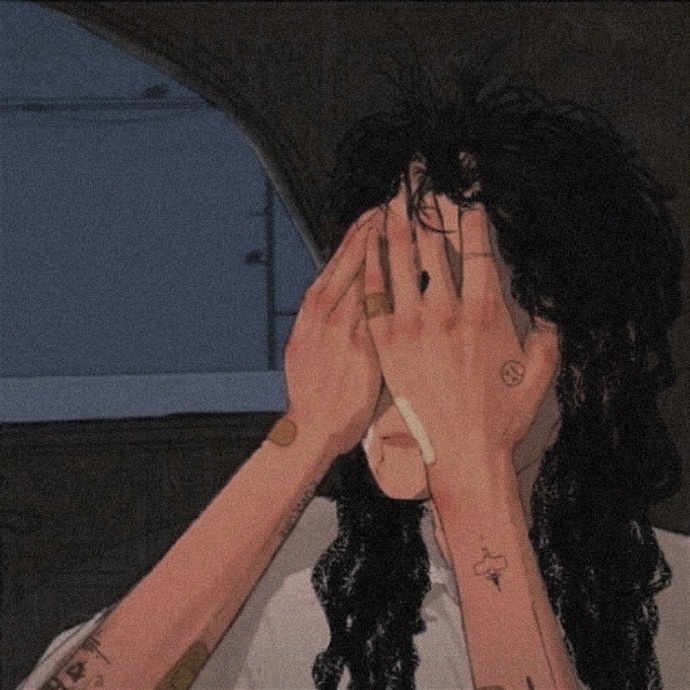 好看的暗系动漫情侣微信头像