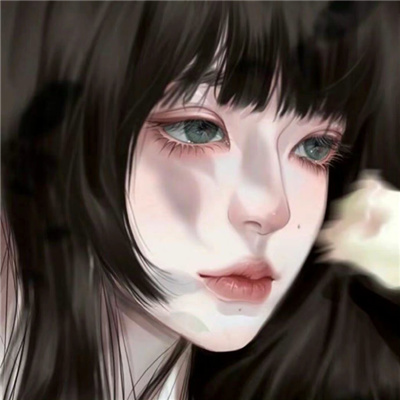 酷酷黑色帅气手绘女头