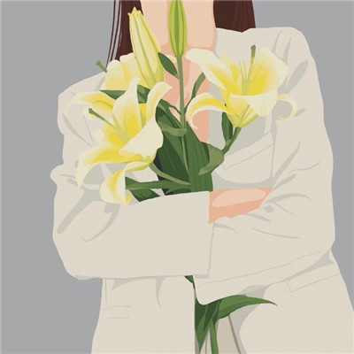 热门小众插画情侣微信头像