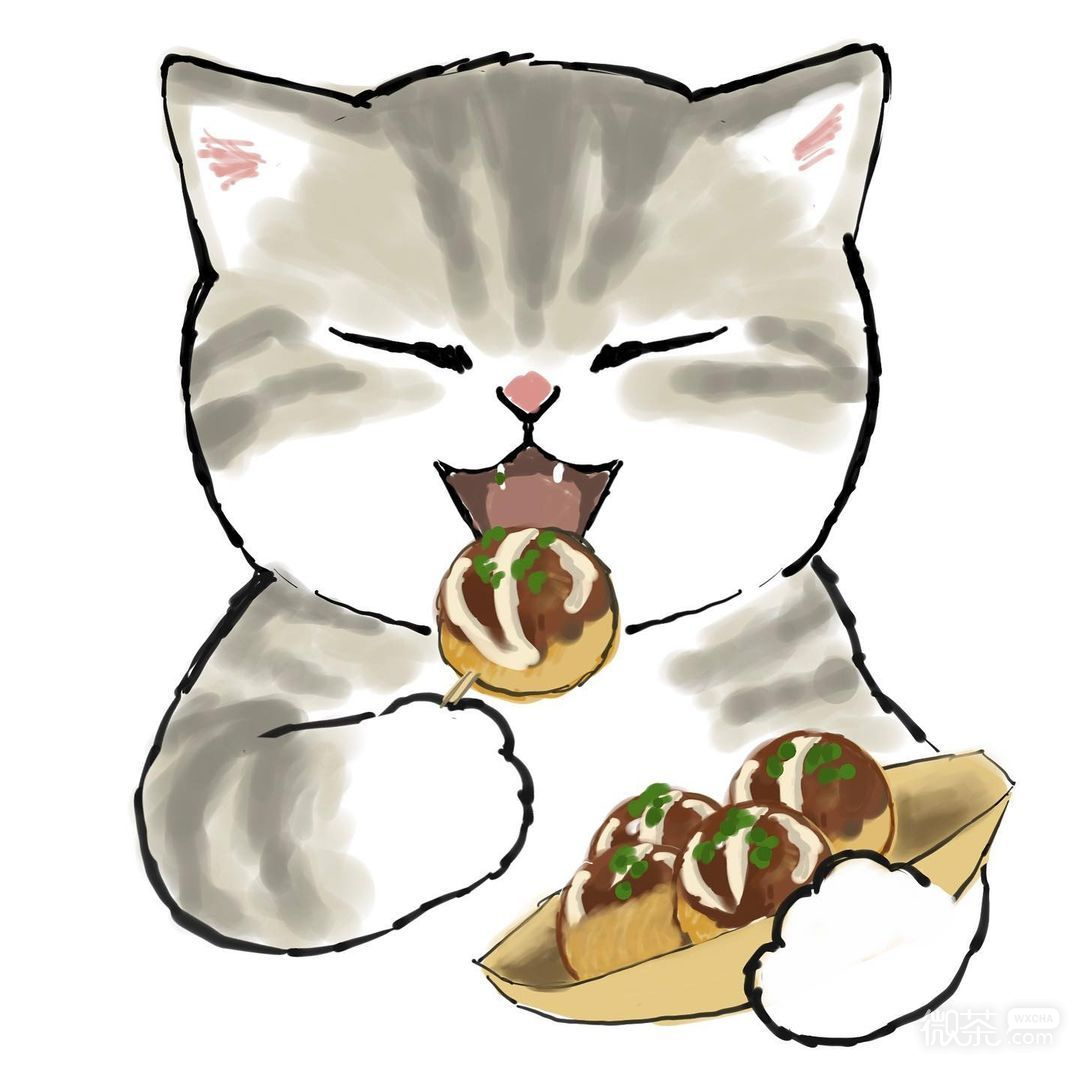 猫猫干饭微信头像