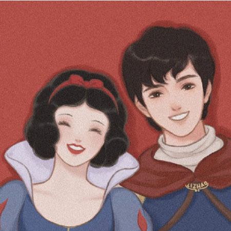 超甜迪士尼情侣照微信朋友圈背景图