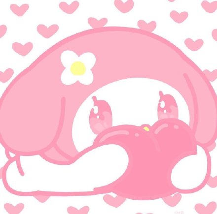 手绘超可爱的美乐蒂微信头像