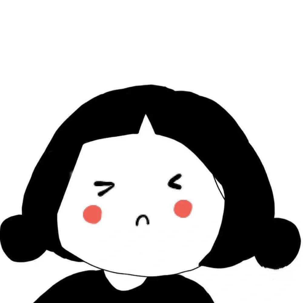 手绘可爱圆鼓鼓女生微信头像