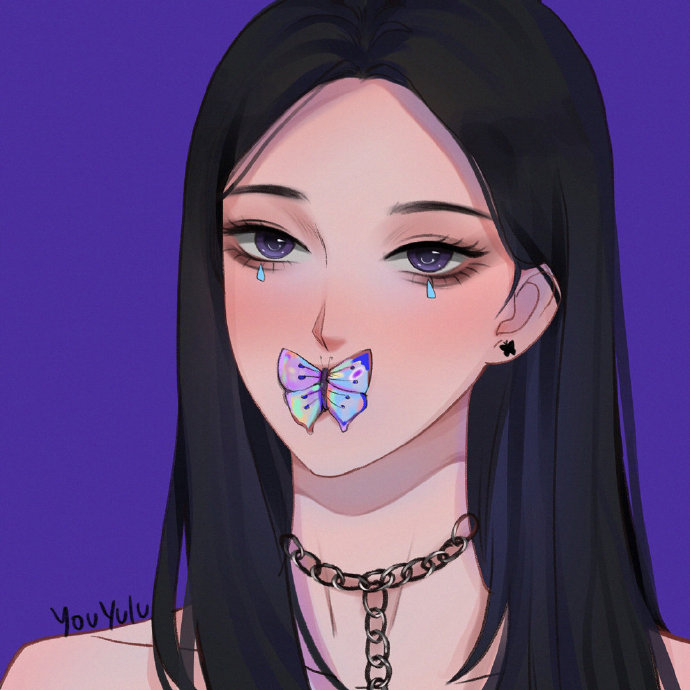 酷酷的二次元女生微信头像