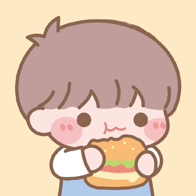 干饭人可爱呆萌情侣微信头像