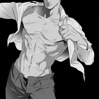 猛男必备腹肌的男头